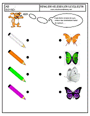 okul öncesi renk kavramı renkleri eşleştir çalışma sayfaları